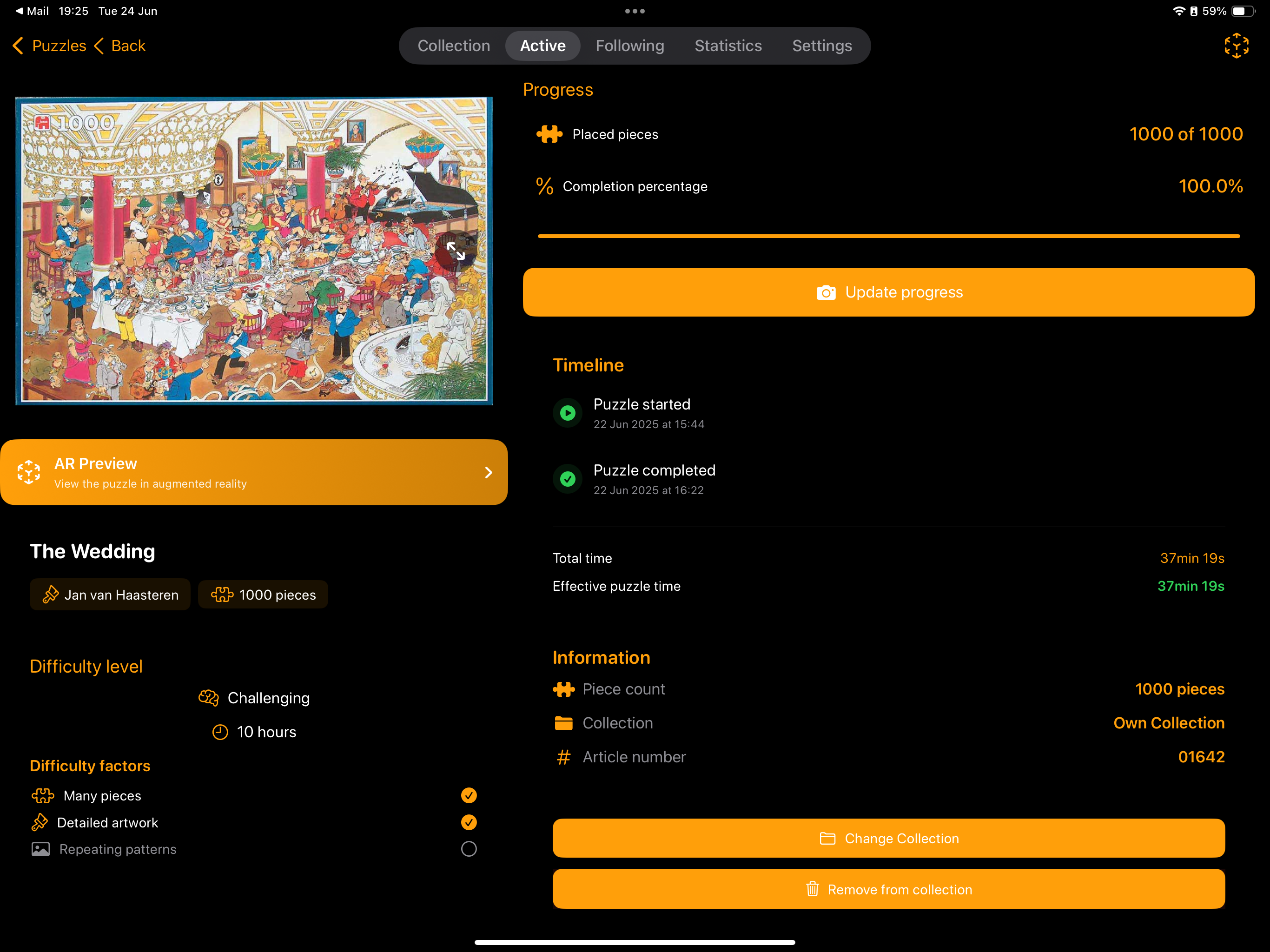 JVH Puzzle iPad Screenshot
